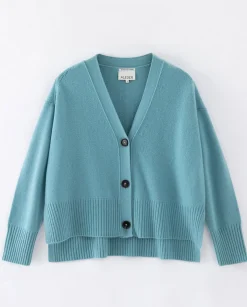 Aleger N.99 Cashmere Blend Oversized Cardigan - Sicily Blue