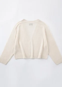 Aleger N.275 Cashmere Featherweight Cardigan - Pearl Shell