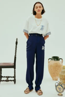 Alemais Casa Pant - Navy