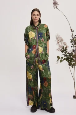 Alémais Avery Silk Shirt - Green | PRE ORDER ARRIVING MID/LATE APRIL