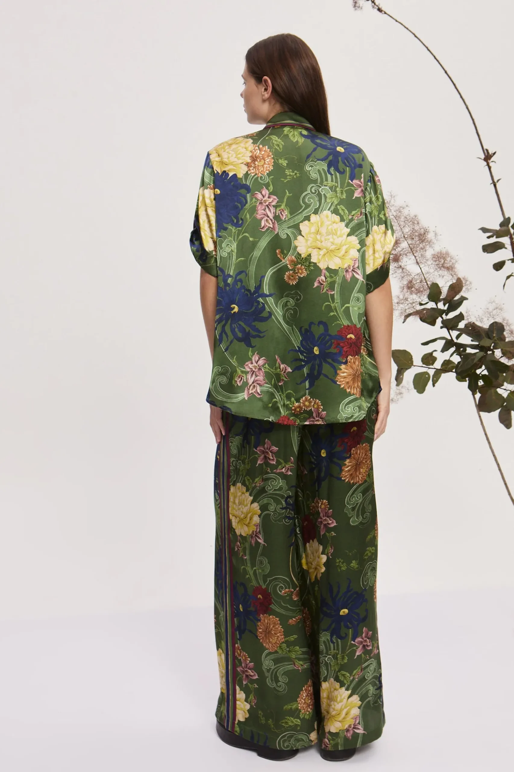 Alémais Avery Silk Shirt - Green | PRE ORDER ARRIVING MID/LATE APRIL
