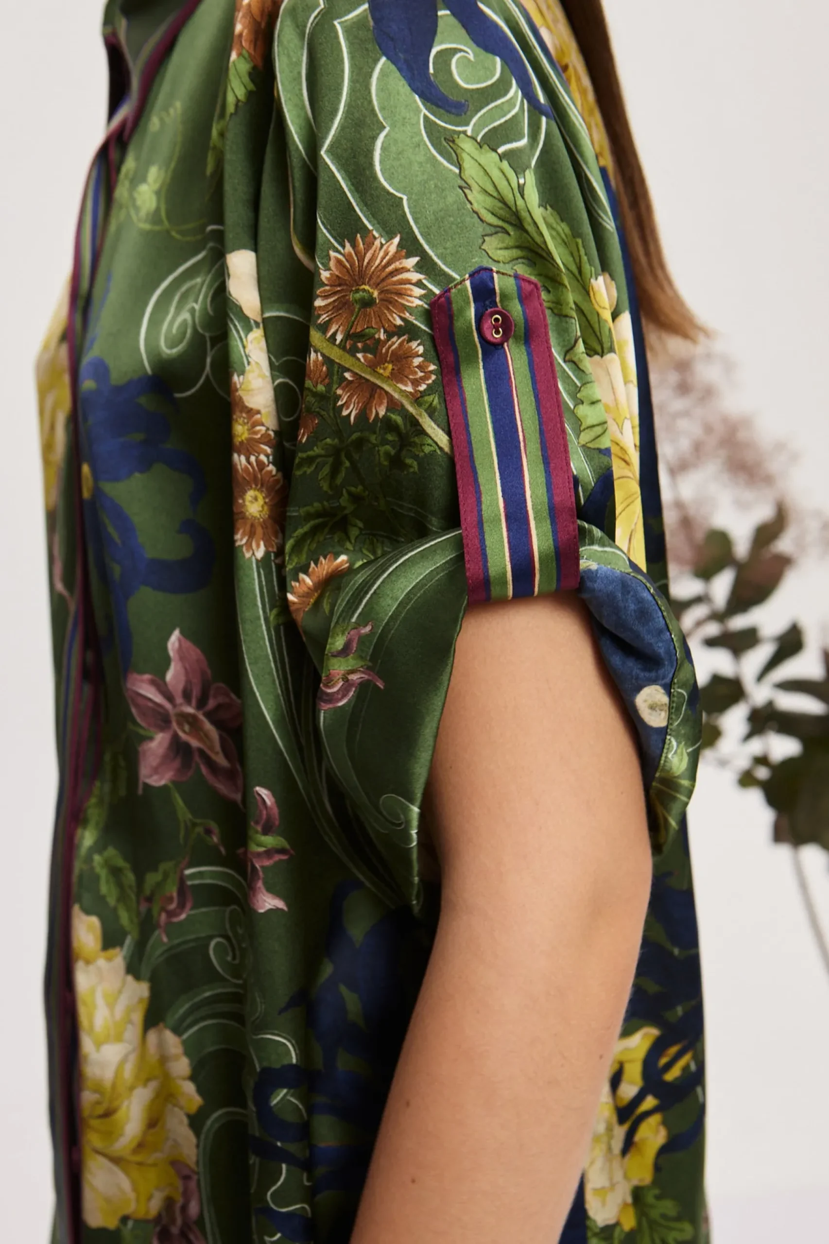 Alémais Avery Silk Shirt - Green | PRE ORDER ARRIVING MID/LATE APRIL