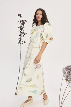 Alémais Court Midi Dress - Cream | PRE ORDER ARRIVING MID/LATE APRIL