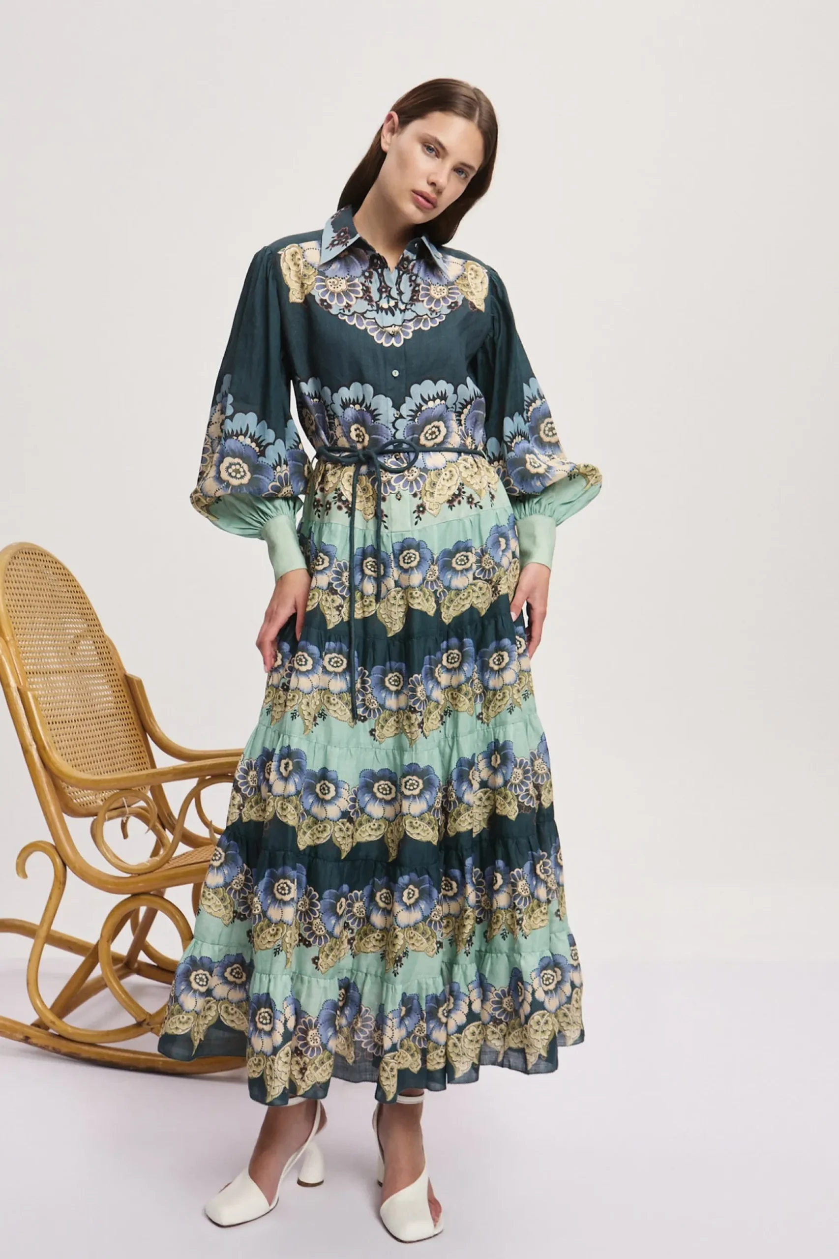 Alémais Madalena Shirtdress - Blue | PRE ORDER ARRIVING MID/LATE APRIL