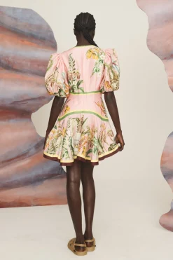 Alémais Papaya Mini Dress - Pink