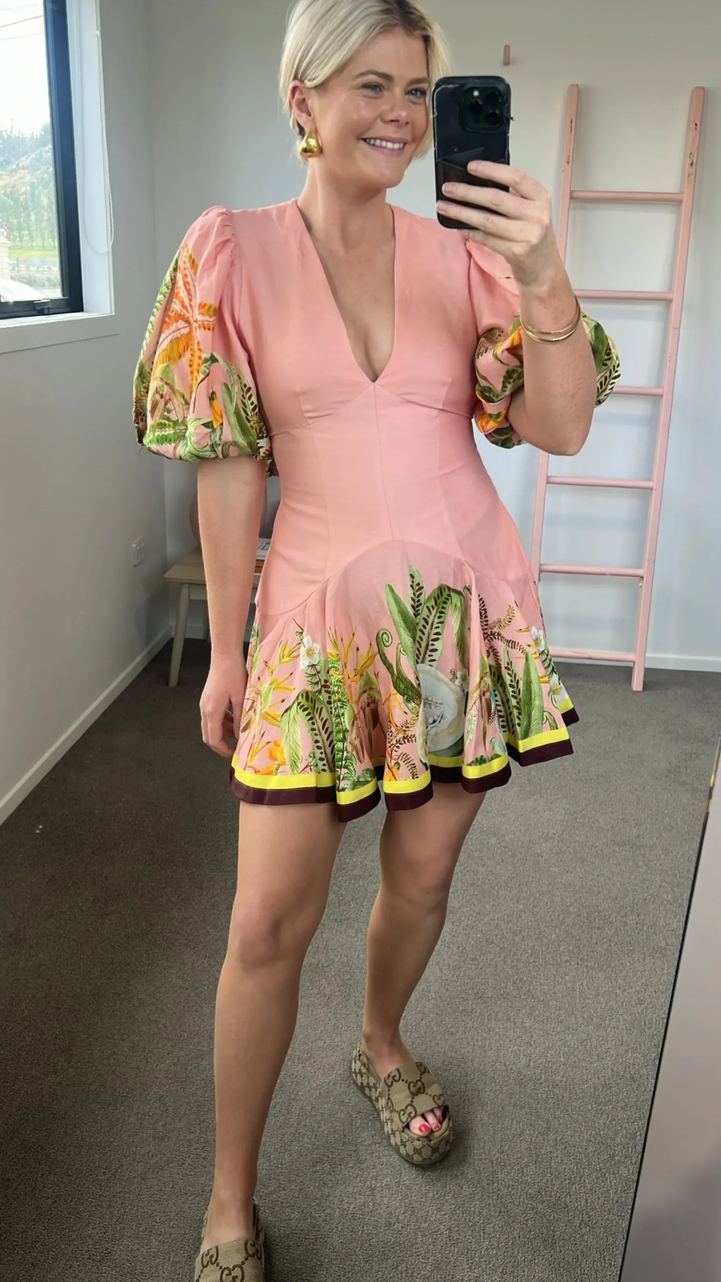 Alémais Papaya Mini Dress - Pink