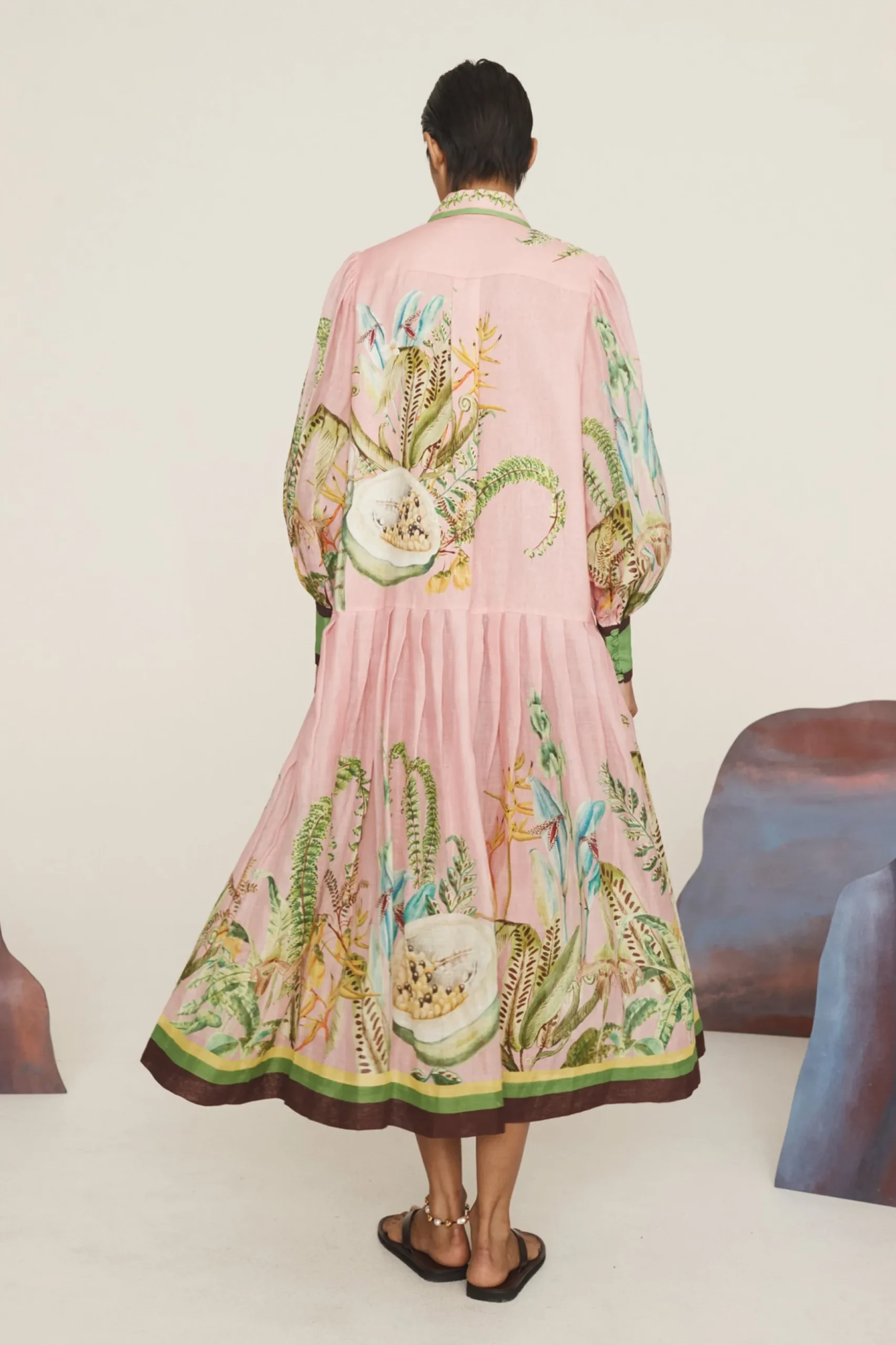 Alémais Papaya Shirtdress - Pink