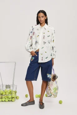 Alémais Play Embroidered Shirt - Cream | PRE ORDER ARRIVING MID/LATE APRIL