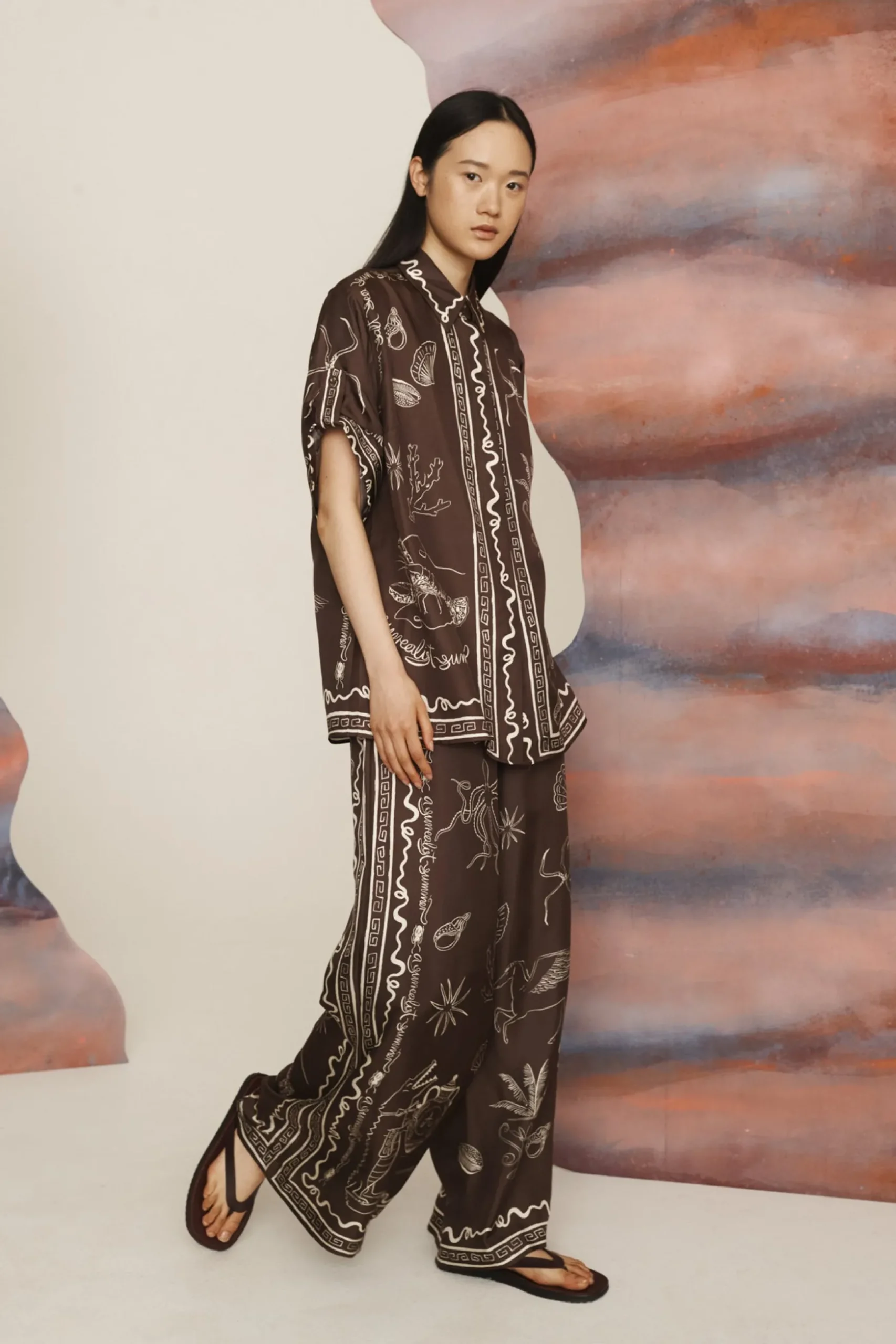 Alémais Sammy Silk Shirt - Chocolate