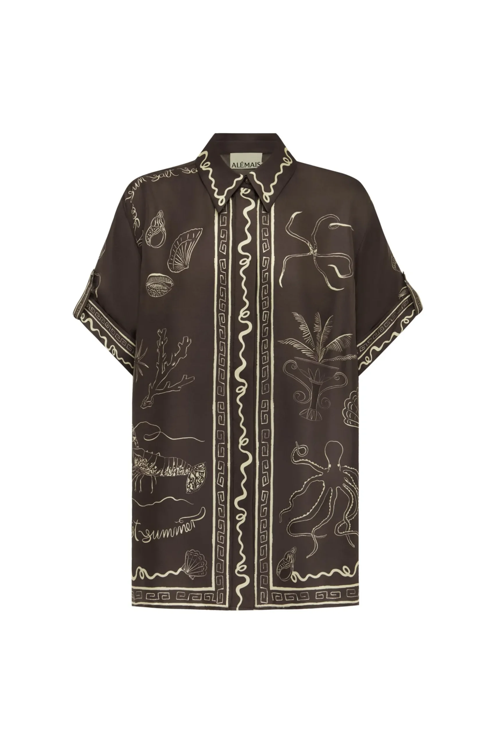 Alémais Sammy Silk Shirt - Chocolate