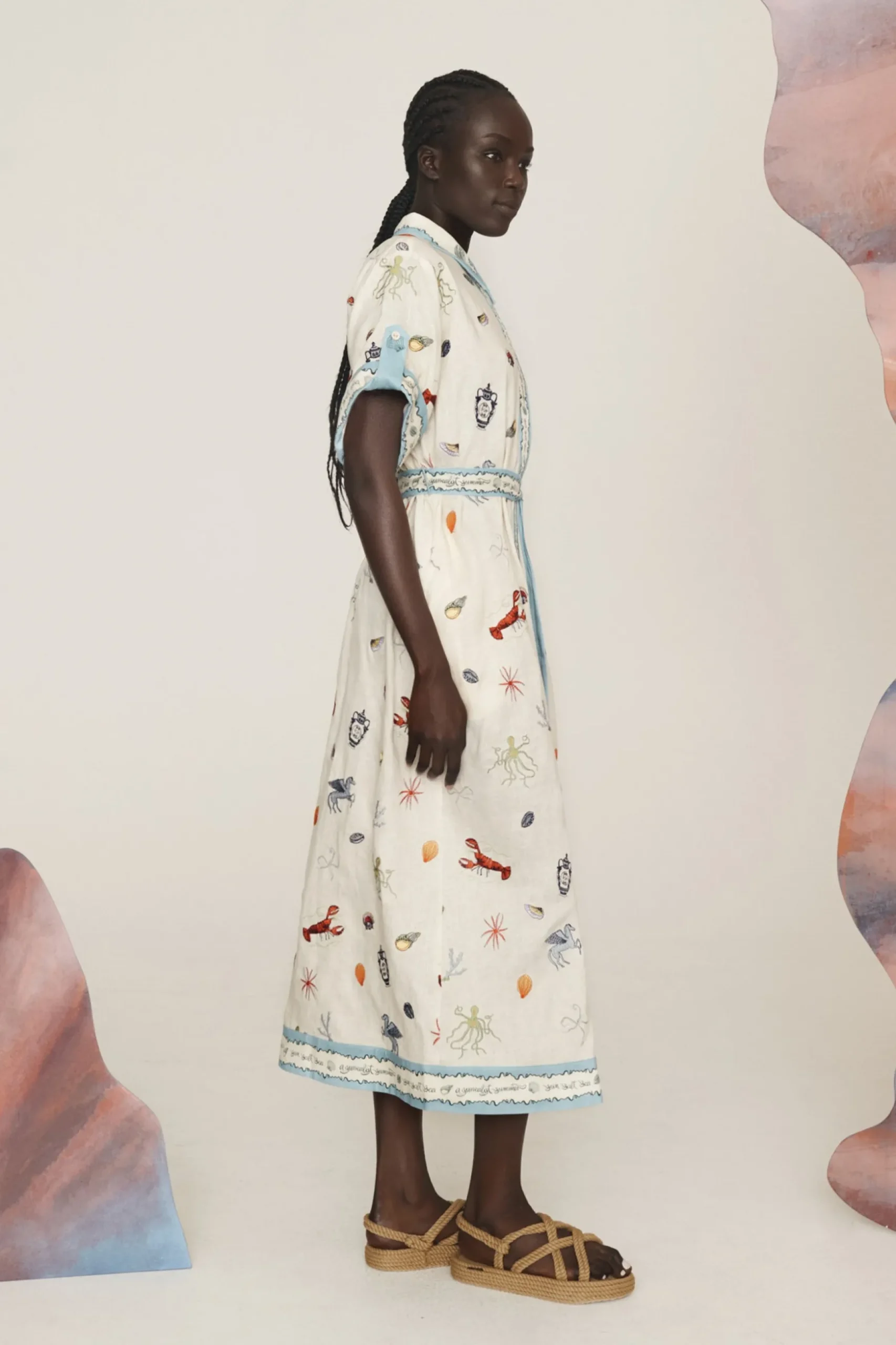 Alémais Sandy Embroidered Shirtdress - Multi