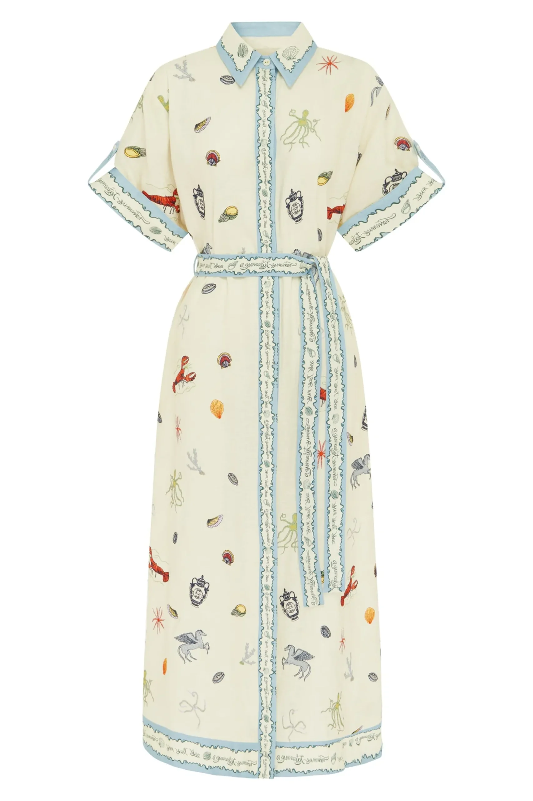 Alémais Sandy Embroidered Shirtdress - Multi