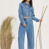 Alémais Stephi Cocoon Leg Denim Jean - Light Indigo | PRE ORDER ARRIVING EARLY/MID MAY