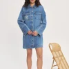 Alémais Stephi Denim Mini Dress - Light Indigo | PRE ORDER ARRIVING EARLY/MID MAY