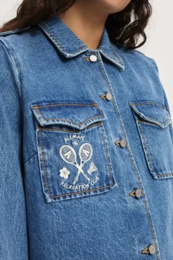 Alémais Stephi Denim Mini Dress - Light Indigo | PRE ORDER ARRIVING EARLY/MID MAY