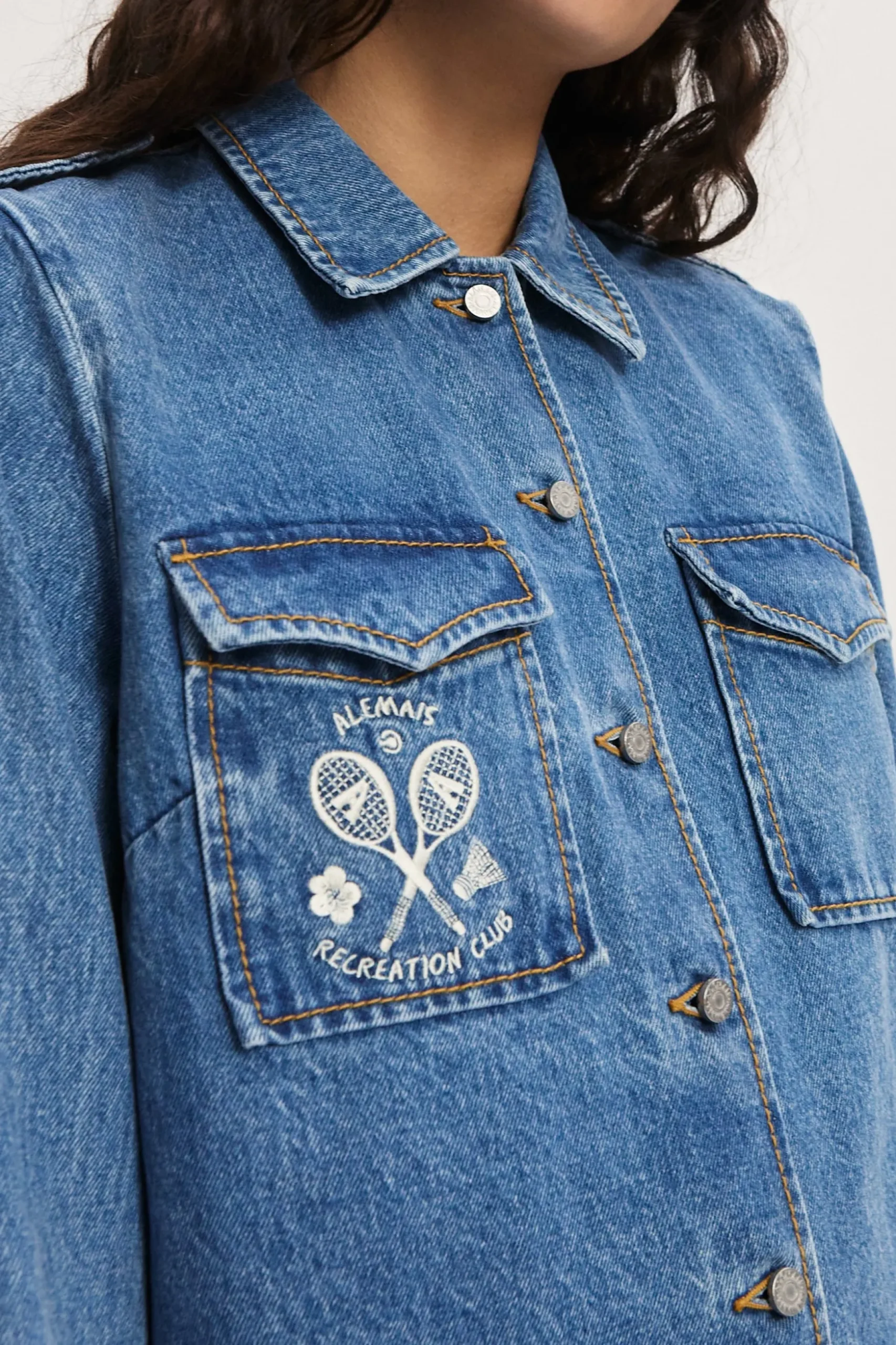 Alémais Stephi Denim Mini Dress - Light Indigo | PRE ORDER ARRIVING EARLY/MID MAY