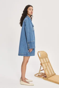 Alémais Stephi Denim Mini Dress - Light Indigo | PRE ORDER ARRIVING EARLY/MID MAY