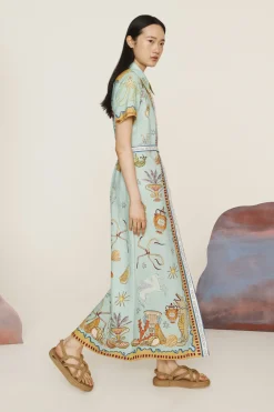Alémais Surrealist Summer Shirtdress - Multi