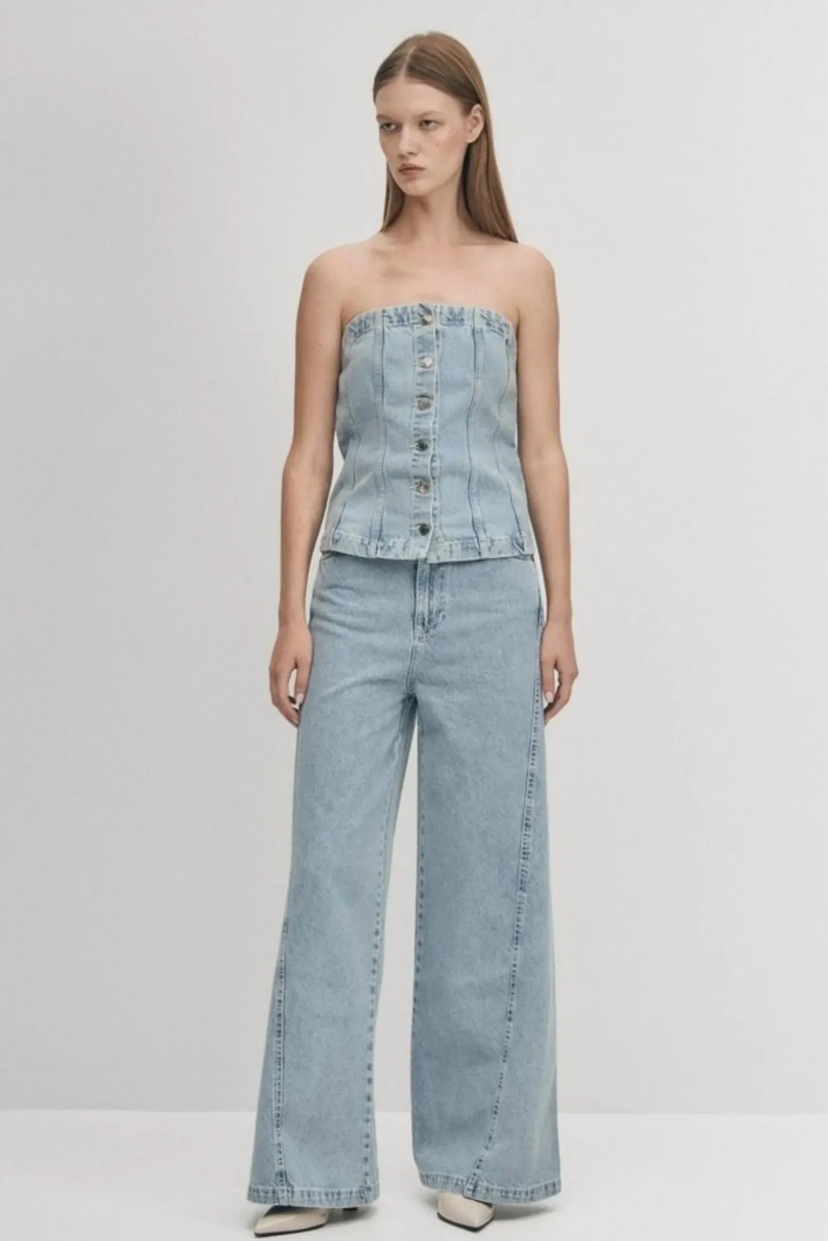 Alohas Magda Denim Pants - Blue