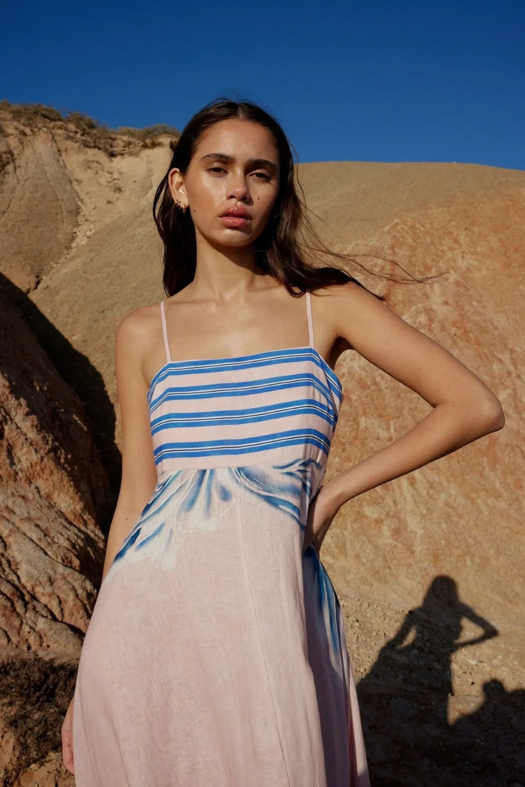 Aston Studio Rue Dress - Seashell/Iceberg