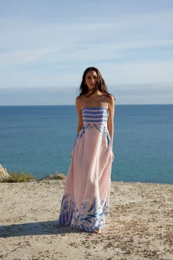 Aston Studio Rue Dress - Seashell/Iceberg