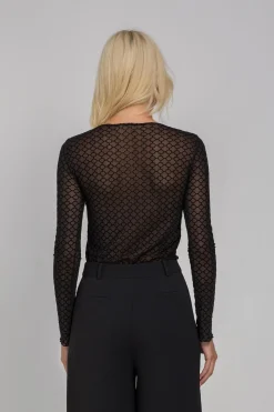 Blak The Label Gigi Top - Black Quarterfoil