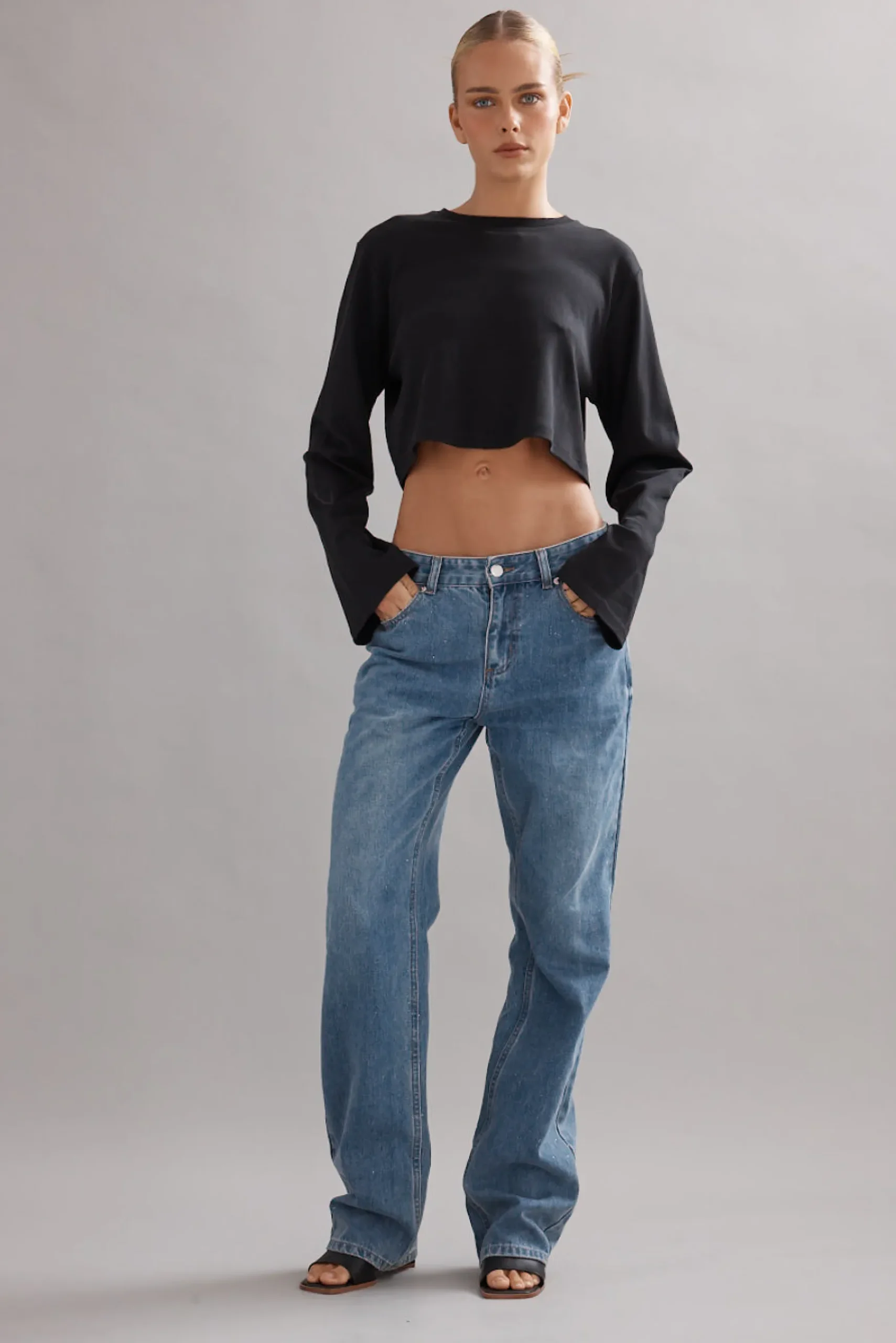 Caitlin Crisp Boyfriend Jean - Denim Glitter