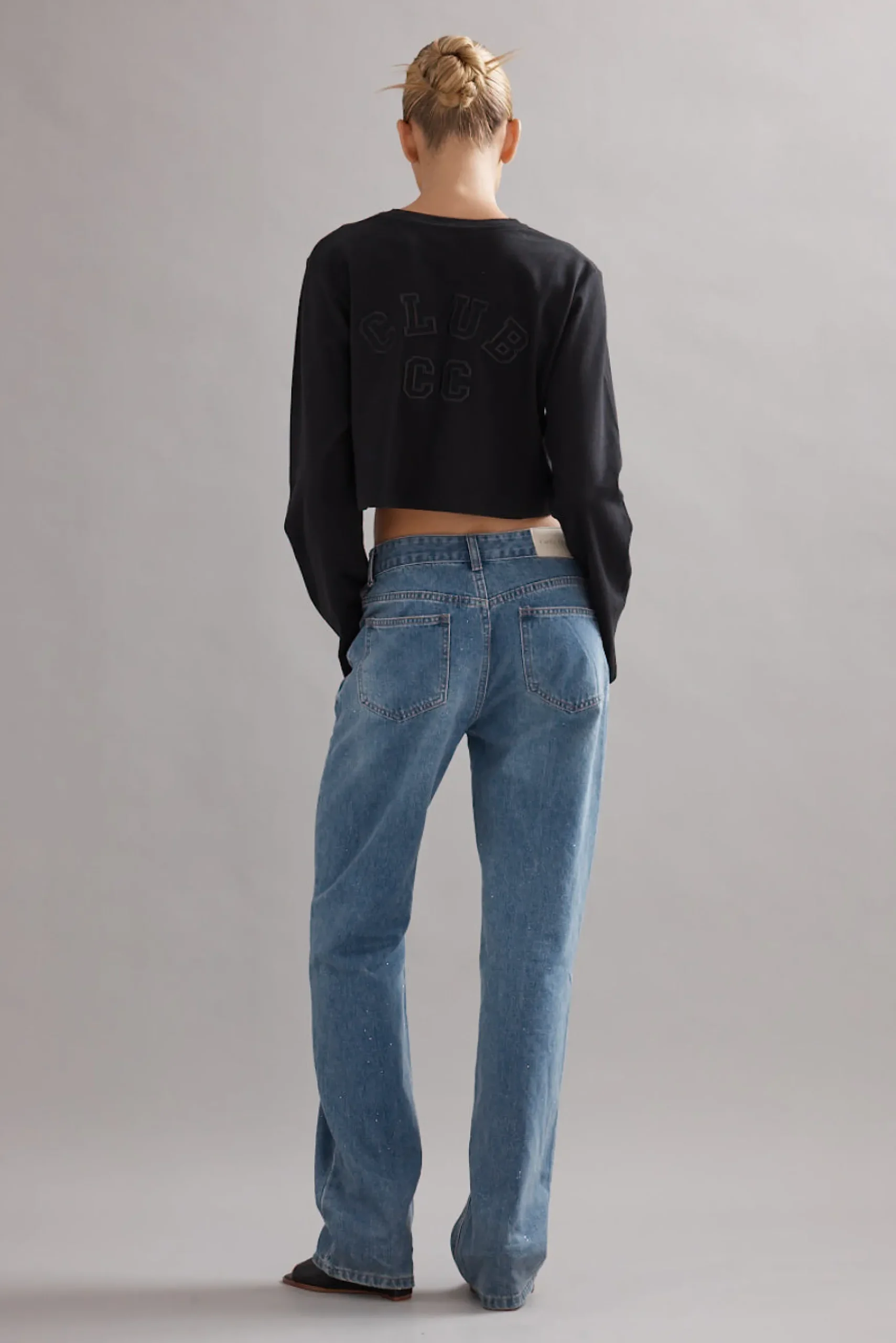 Caitlin Crisp Boyfriend Jean - Denim Glitter
