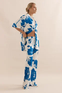 Caitlin Crisp Ophelia Pant - Royal Rose Satin