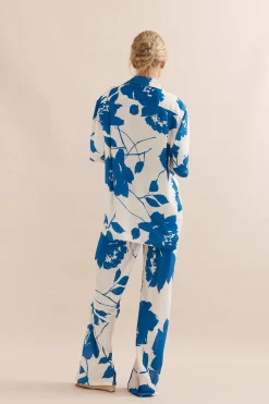 Caitlin Crisp Ophelia Pant - Royal Rose Satin