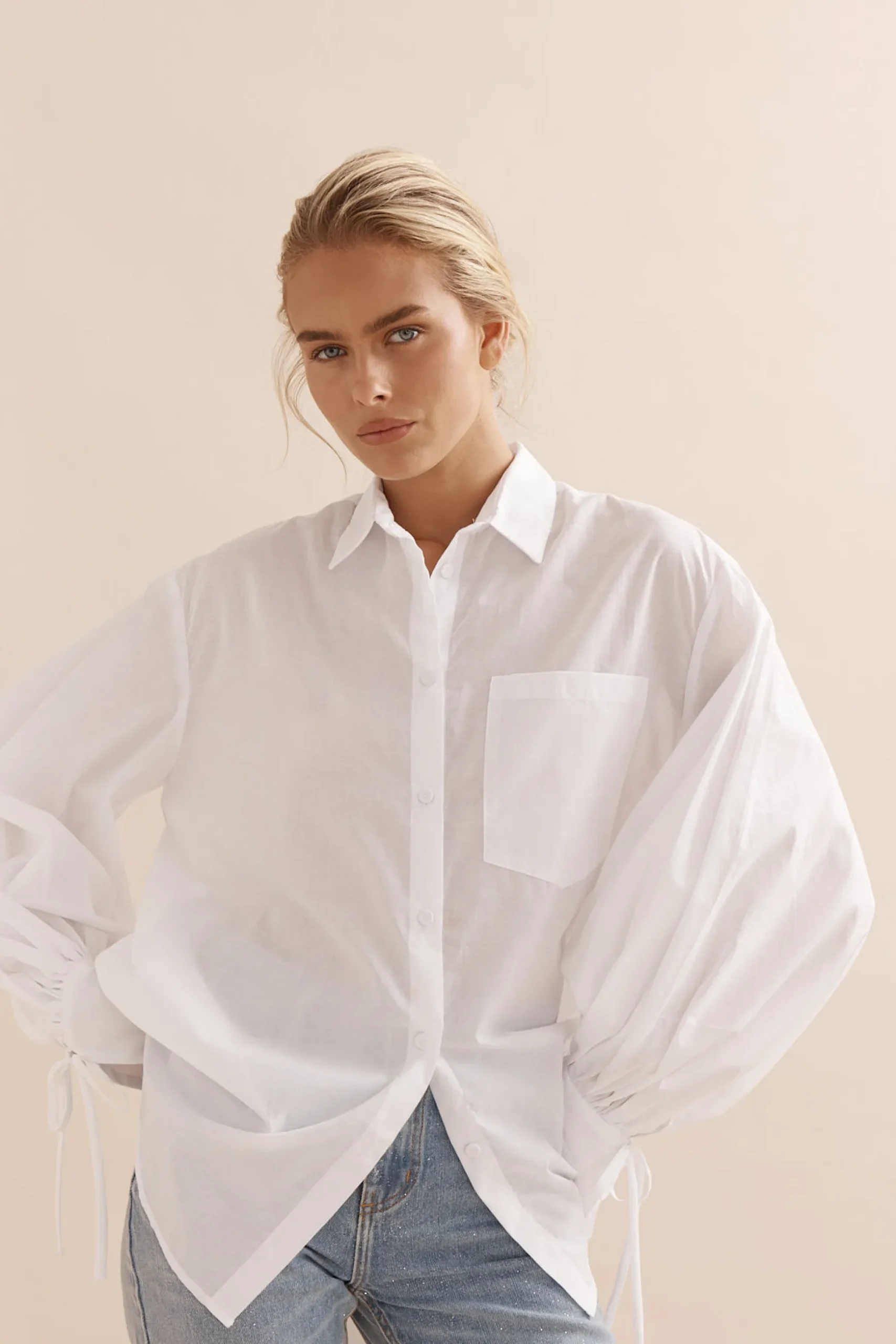Caitlin Crisp Sunny Beach Shirt - White Voile