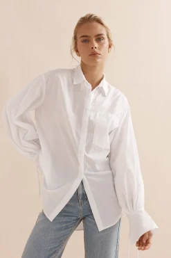 Caitlin Crisp Sunny Beach Shirt - White Voile