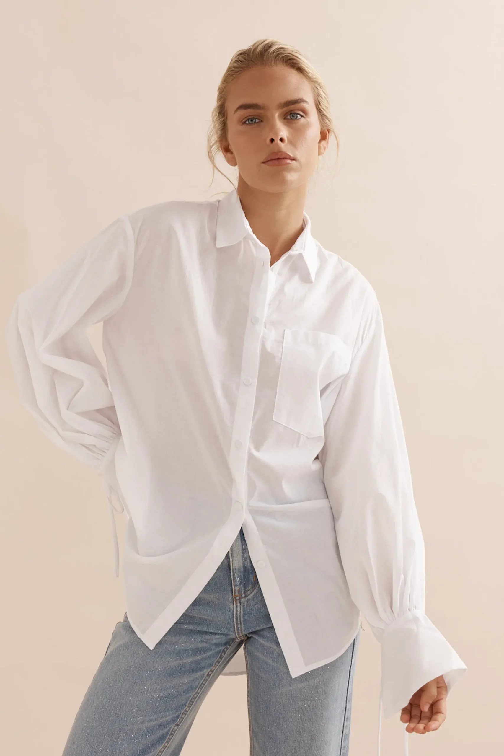 Caitlin Crisp Sunny Beach Shirt - White Voile