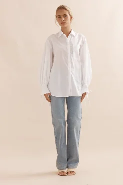 Caitlin Crisp Sunny Beach Shirt - White Voile