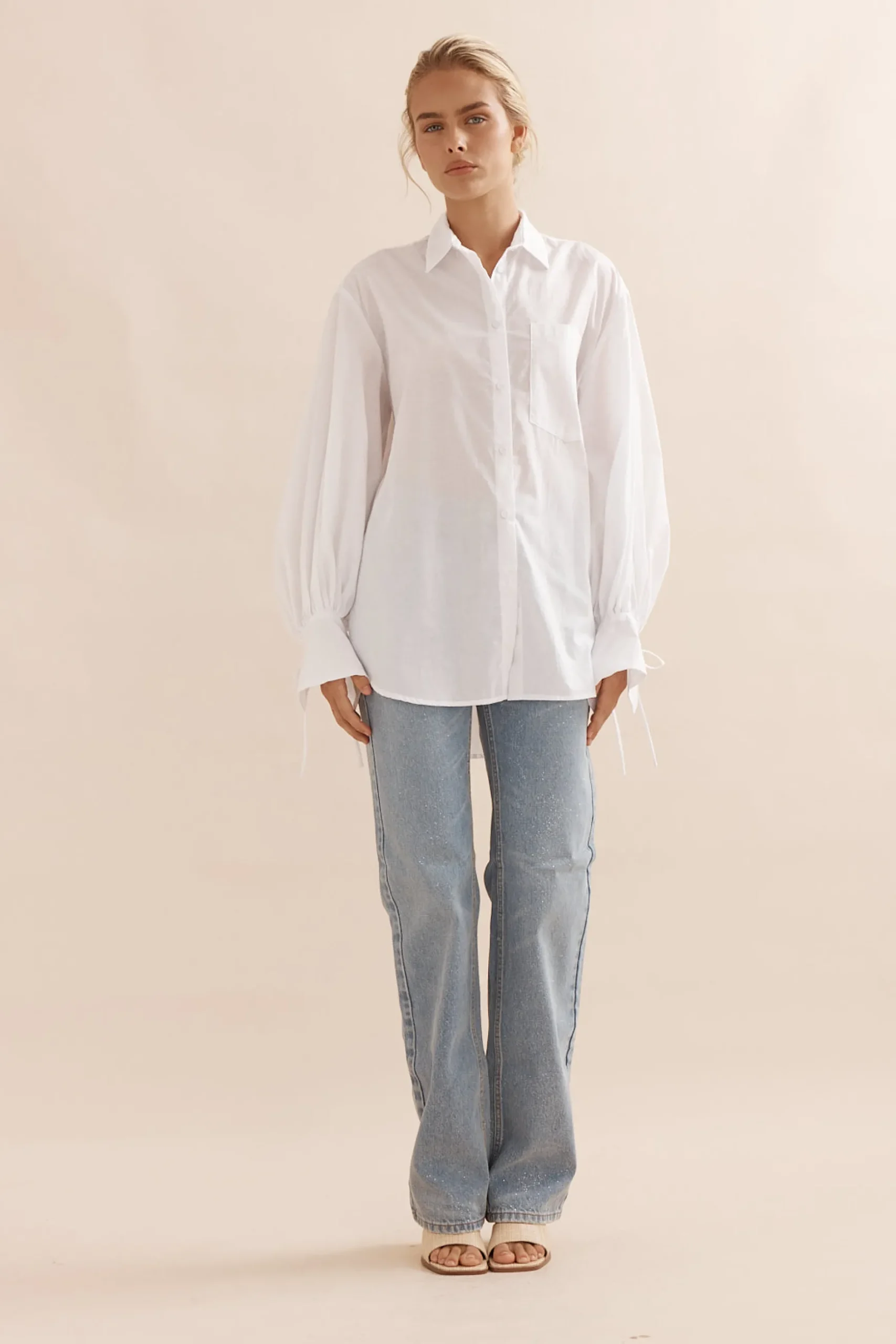 Caitlin Crisp Sunny Beach Shirt - White Voile