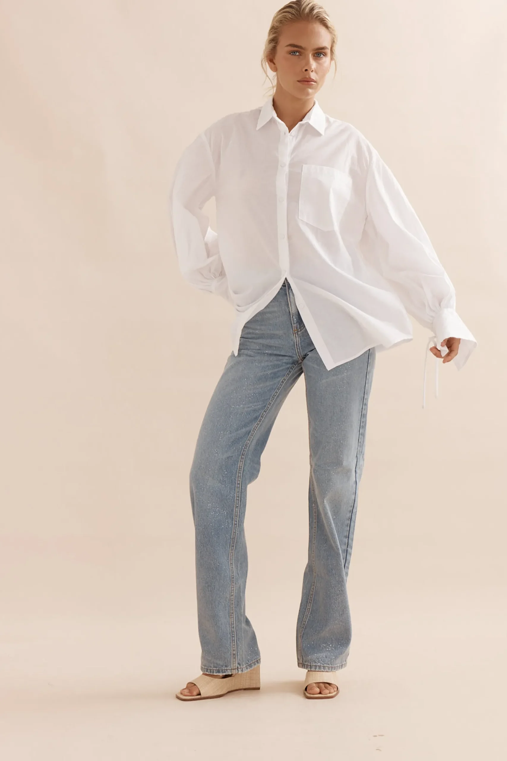 Caitlin Crisp Sunny Beach Shirt - White Voile