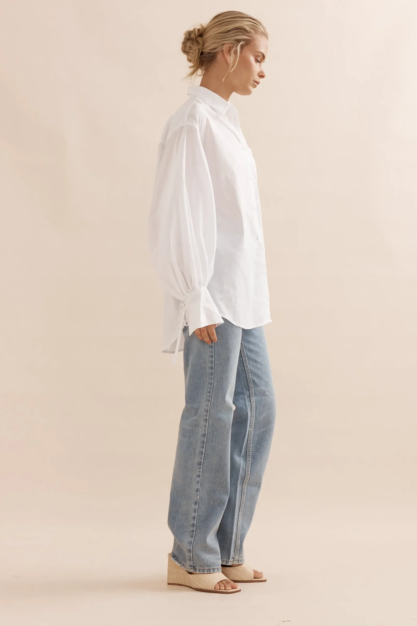 Caitlin Crisp Sunny Beach Shirt - White Voile