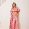 Caitlin Crisp Sunset Skirt - Watercolour Floral