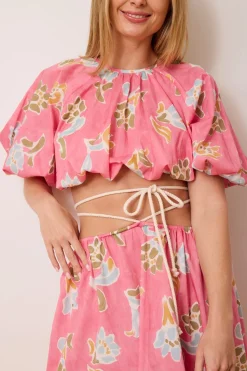Caitlin Crisp Sunset Skirt - Watercolour Floral