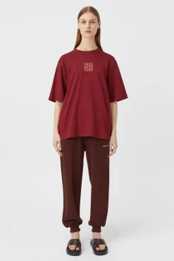 Camilla & Marc Monica Oversized Graphic Tee - Burgundy