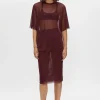 Camilla and Marc Enigma Sheer Top - Burgundy