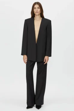 Camilla and Marc Houston Collarless Blazer - Black