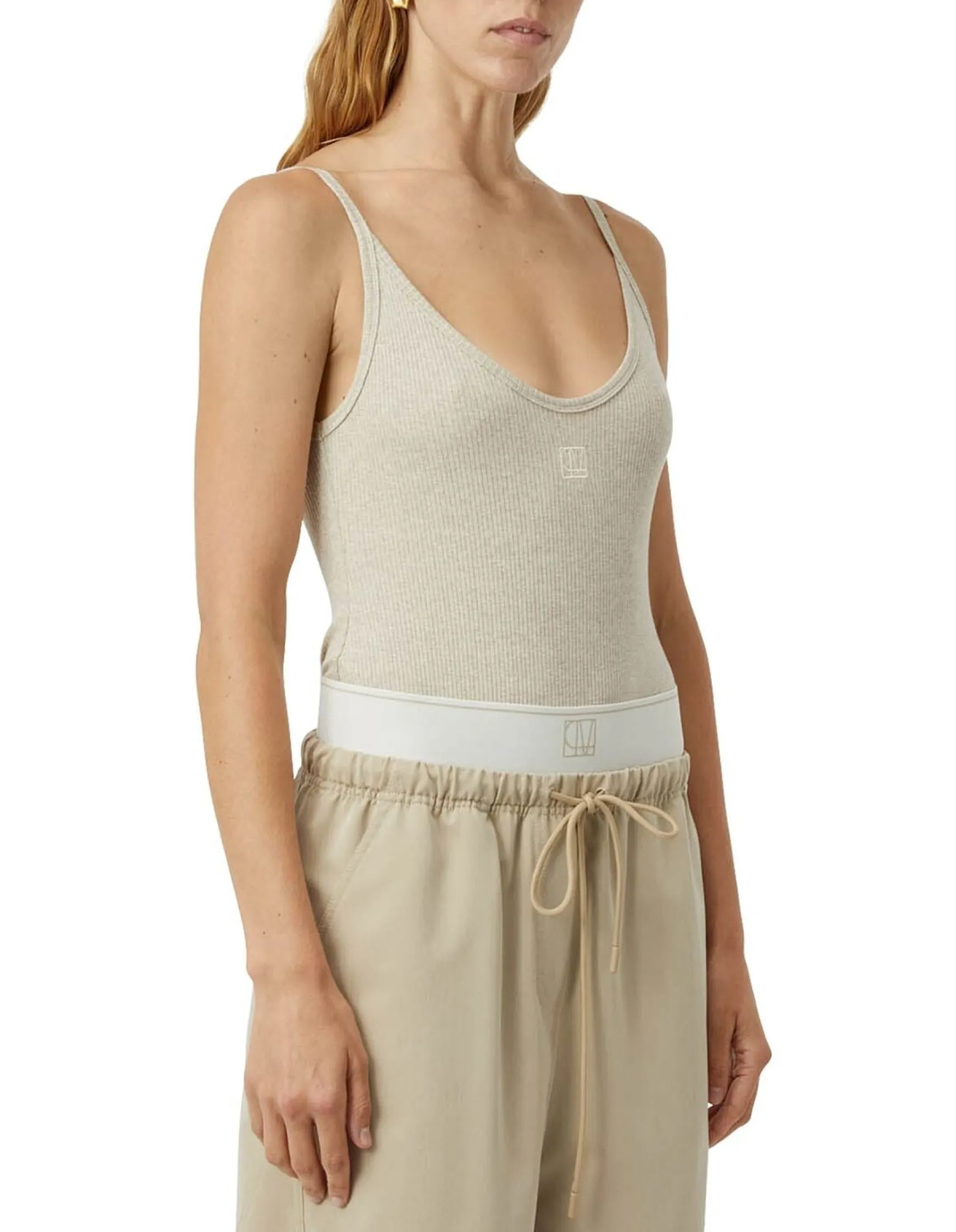 Camilla and Marc Nora Rib Bodysuit - Taupe/Marle