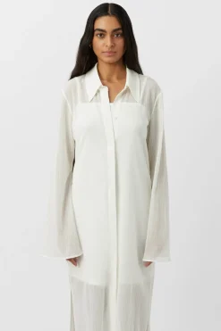 Camilla and Marc Pia Sheer Texture Dress - Cream | LW