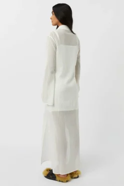 Camilla and Marc Pia Sheer Texture Dress - Cream | LW