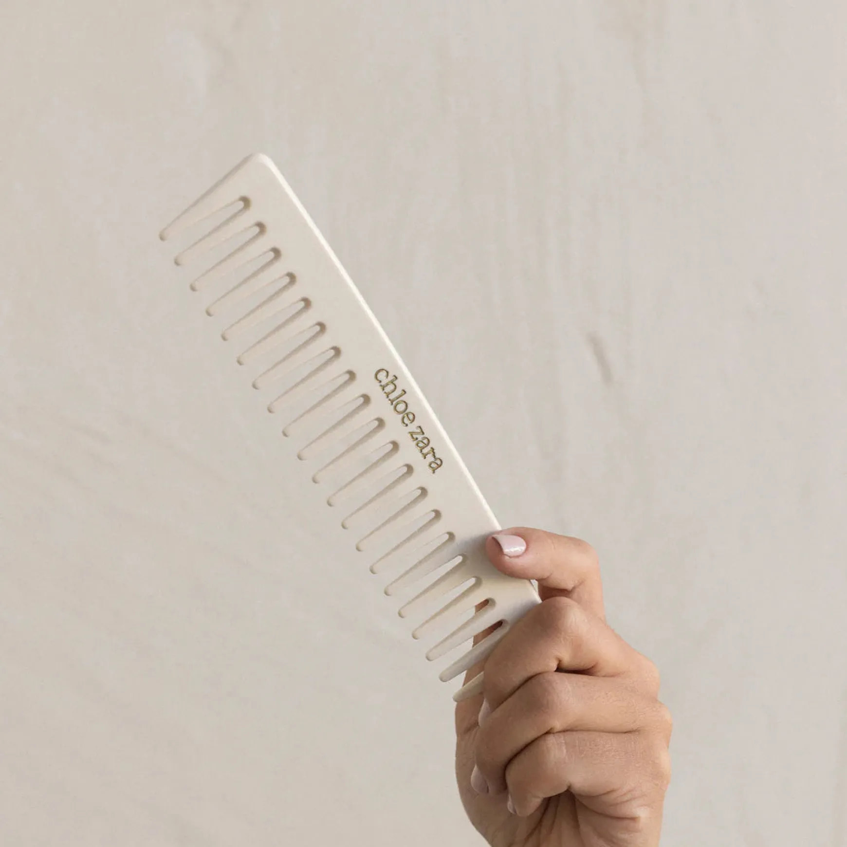 Chloe Zara Hair Wide Tooth Comb - Bone