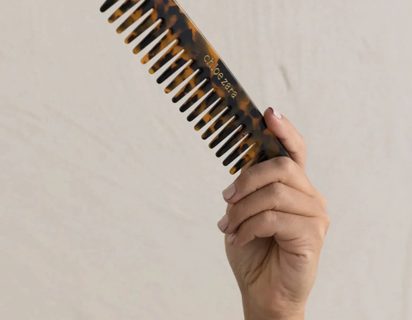 Chloe Zara Hair Wide Tooth Comb - Tortoiseshell