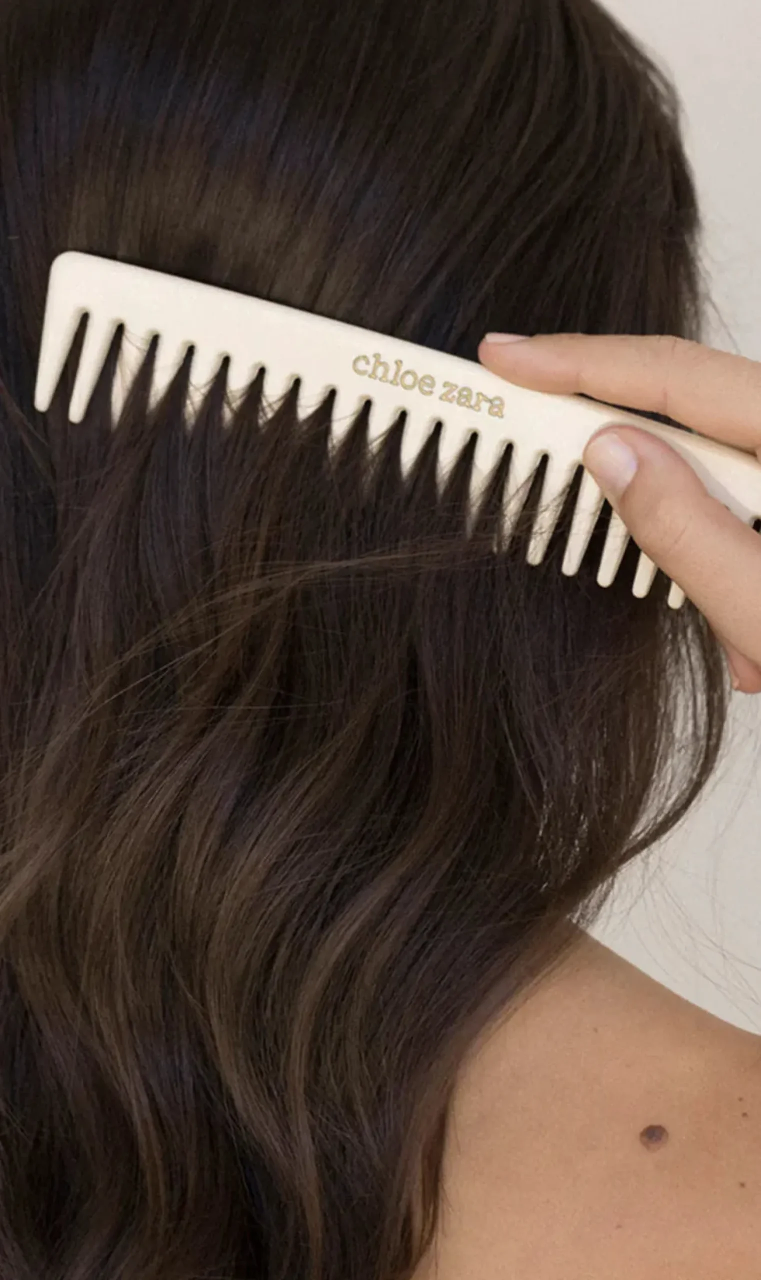 Chloe Zara Hair Wide Tooth Comb - Bone