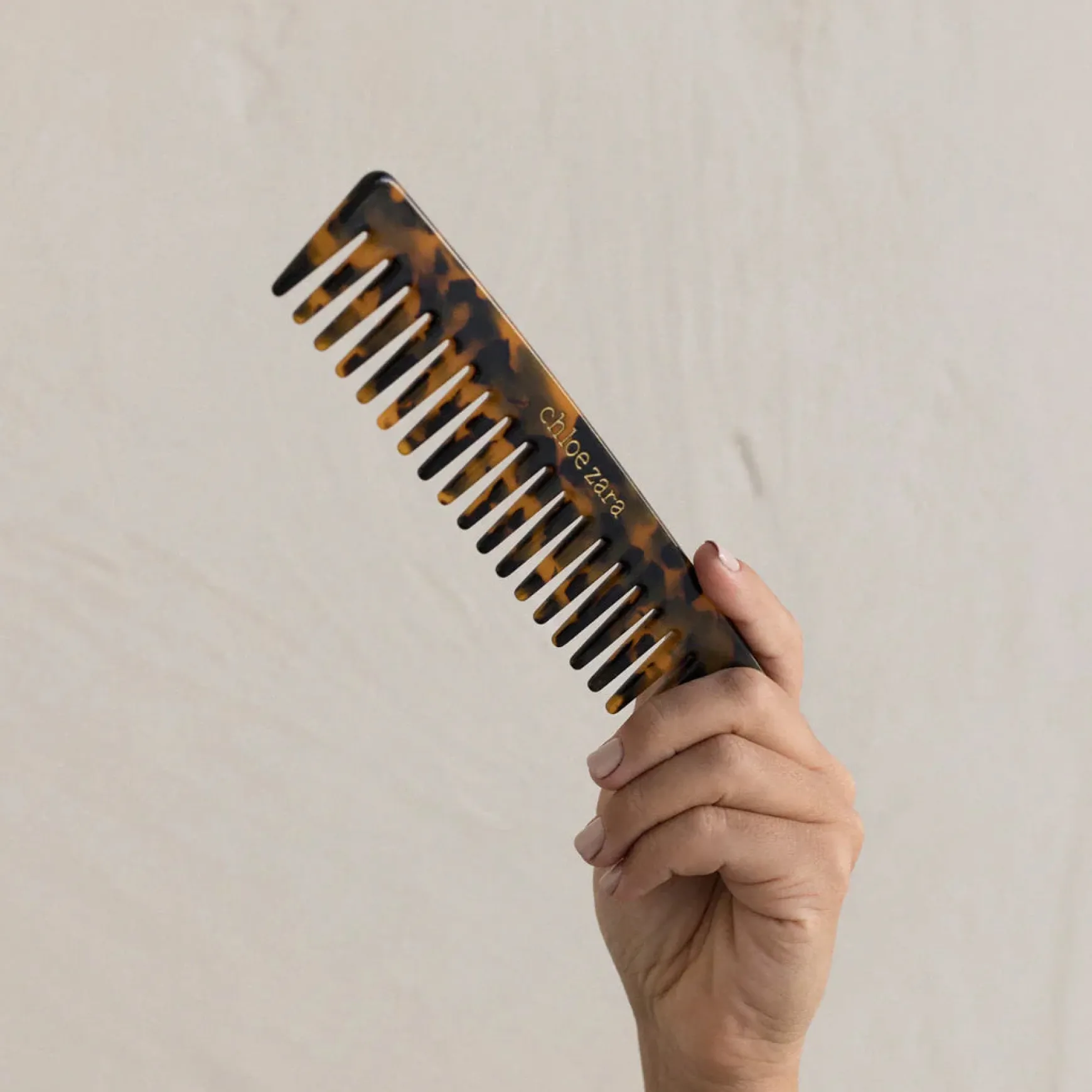 Chloe Zara Hair Wide Tooth Comb - Tortoiseshell
