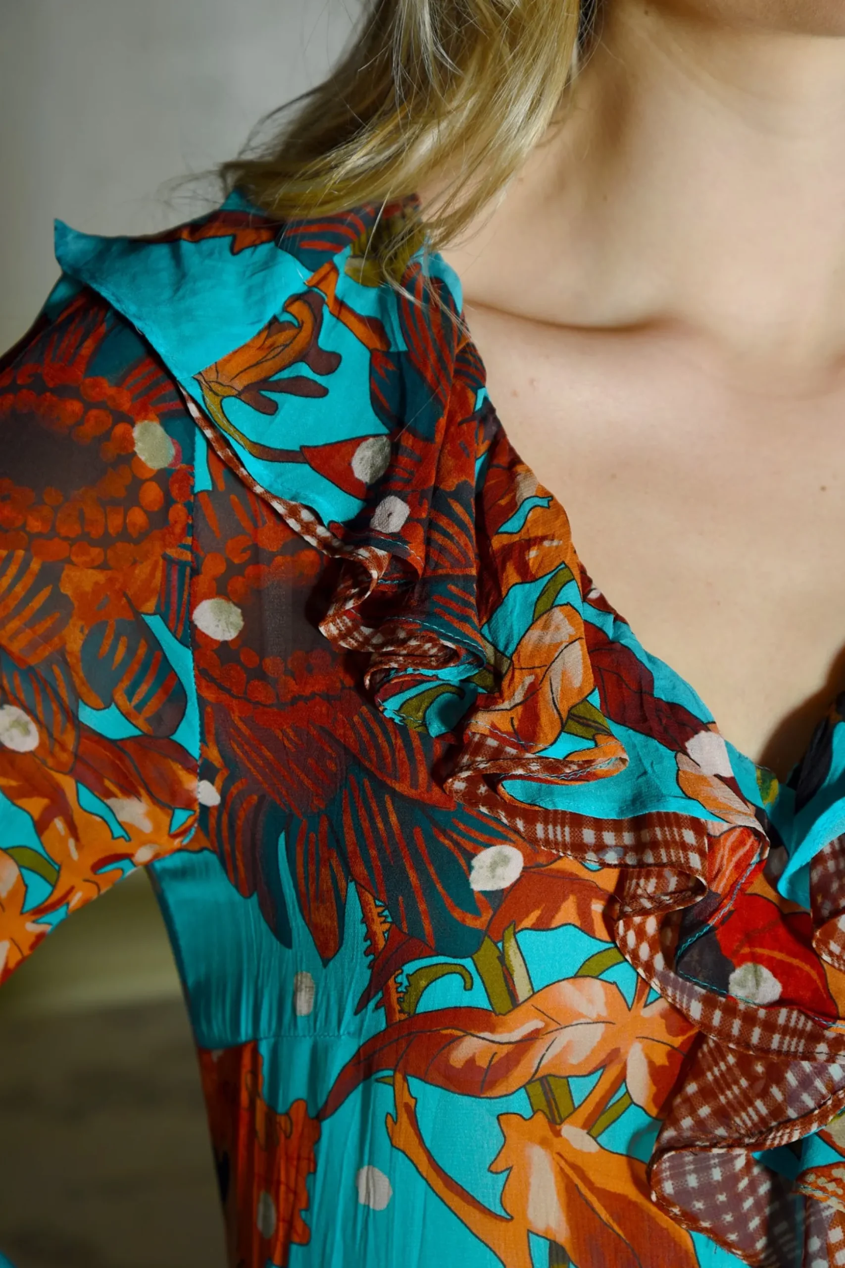 Cooper by Trelise Cooper Frilling Effect Dress - Blue Floral